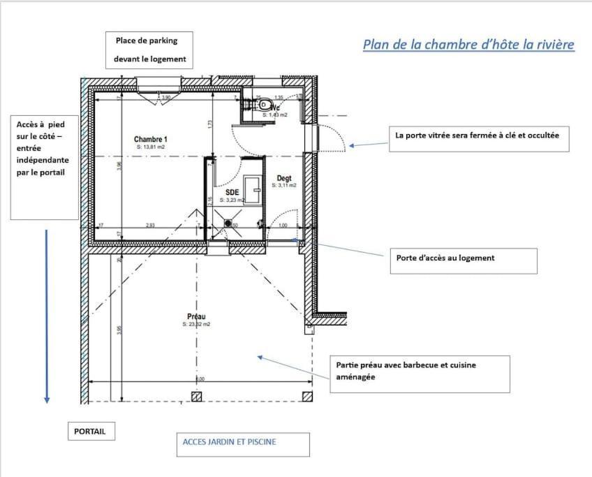 Chambre D Hote La Riviere 45M2 Jardin Et Piscine Aigrefeuille-d'Aunis Exterior photo
